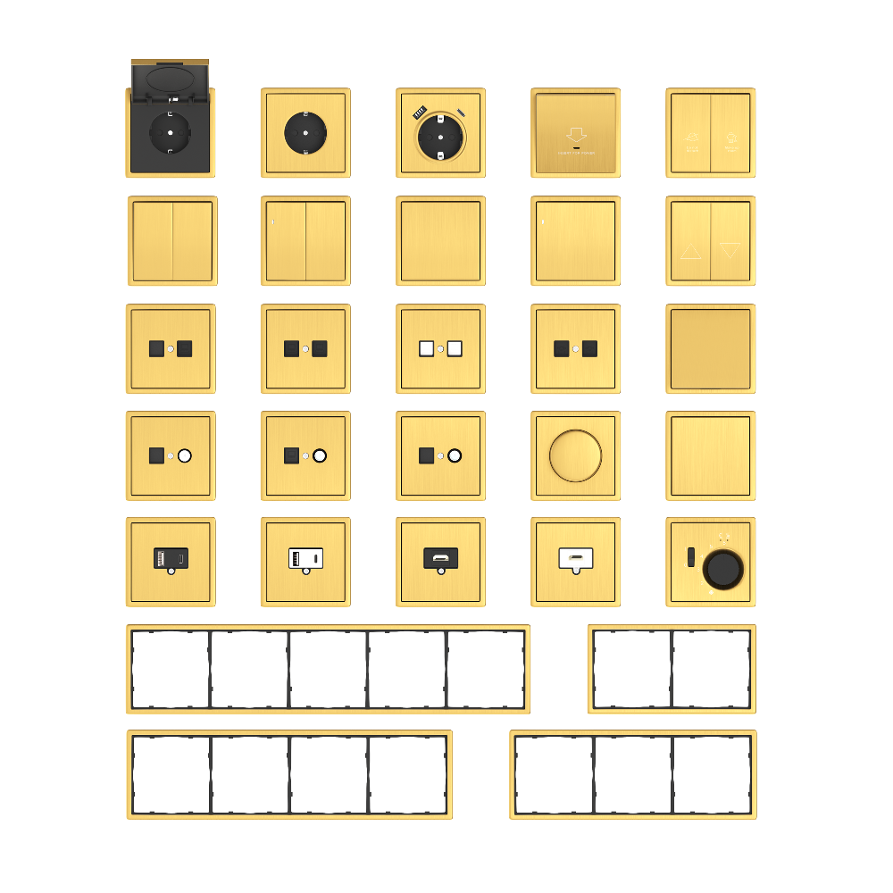 Рамка из металла Donel R98 Metal на 5 постов Золото матовое DA215BR — изображение 2