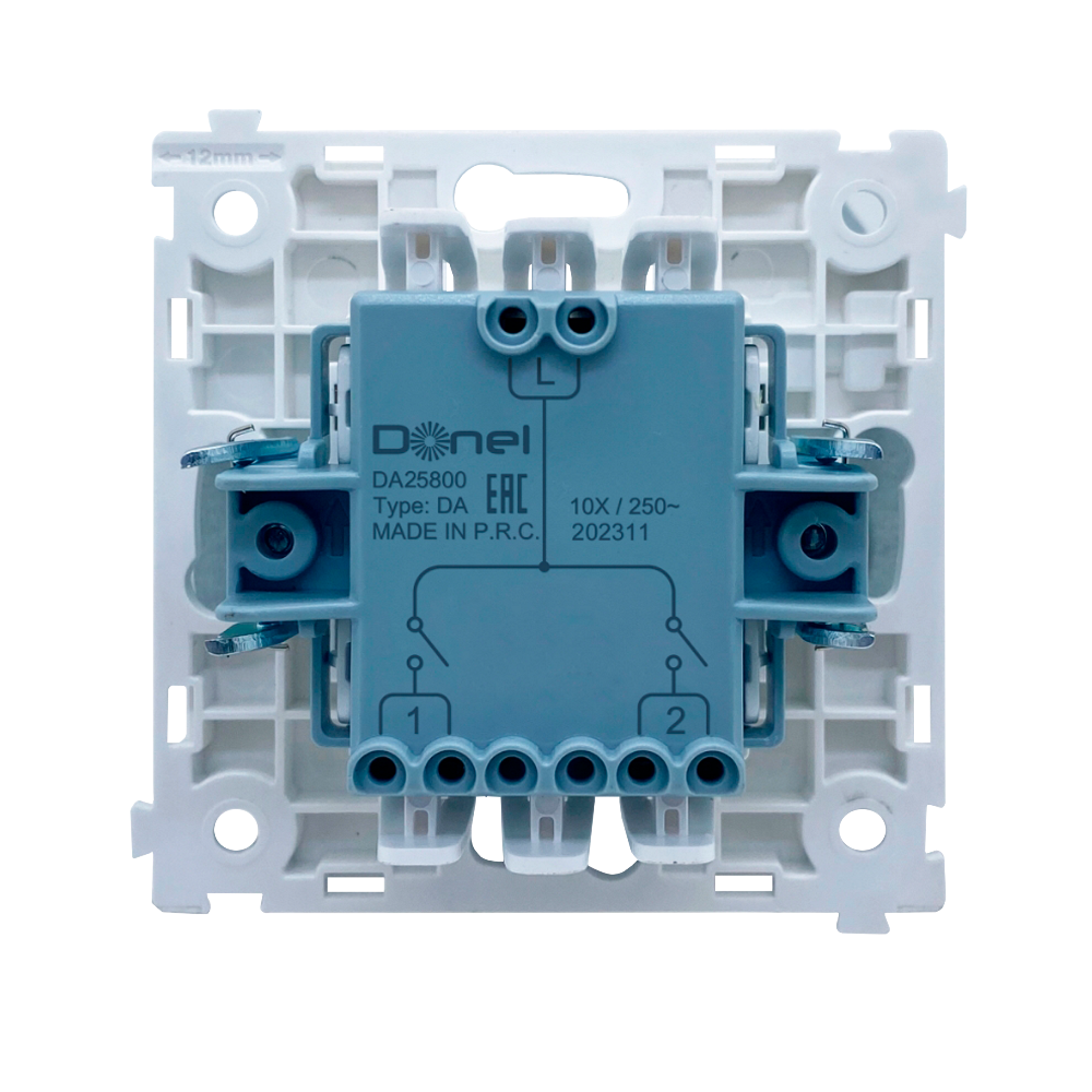 Выключатель жалюзи встраиваемый Donel R98 с блокировкой Серый матовый DA25800-DA29440 — изображение 4