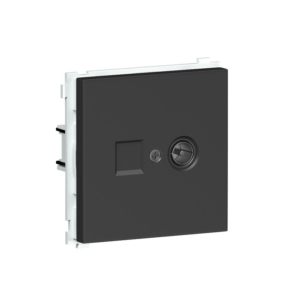 ТВ-розетка встраиваемая оконечная Donel R98 Черный матовый DA30100-DA87928