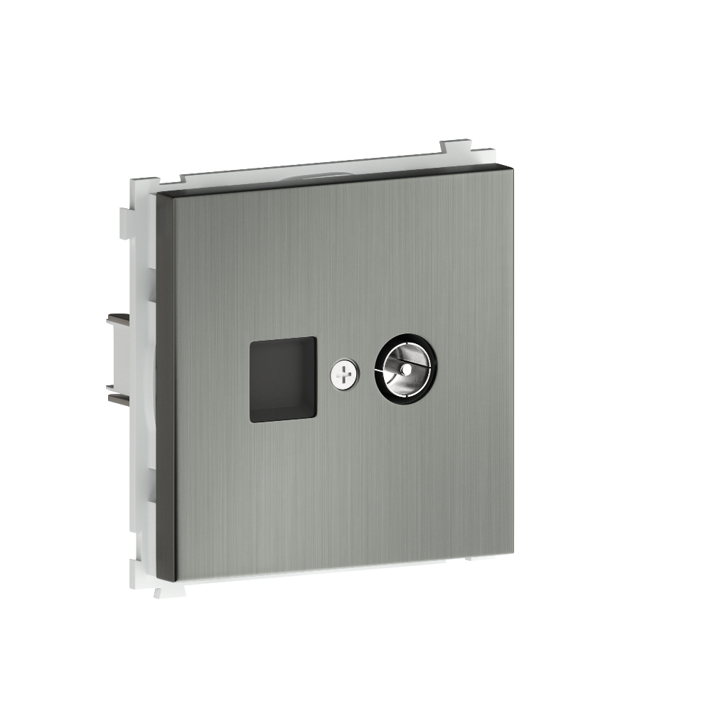 ТВ-розетка встраиваемая оконечная Donel R98 Metal Никель DA30100-DA879NB