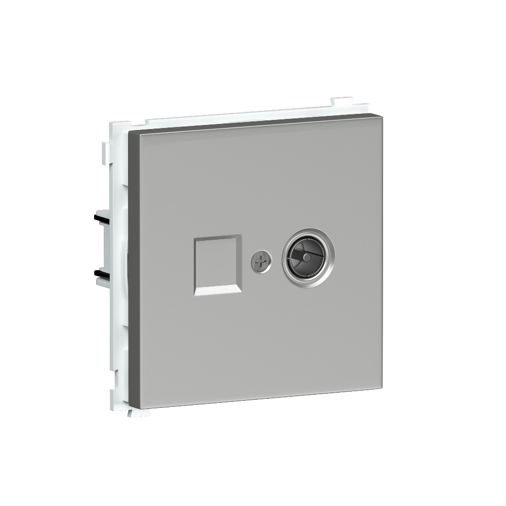 Розетка встраиваемая TV-SAT Donel R98 F-разъём Алюминий матовый DA30200-DA87926