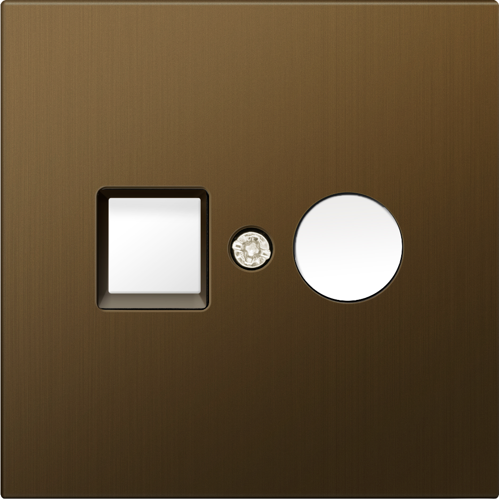 Розетка встраиваемая комбинированная Donel R98 Metal RJ45 + SAT Латунь DA30600-DA889ME — изображение 2