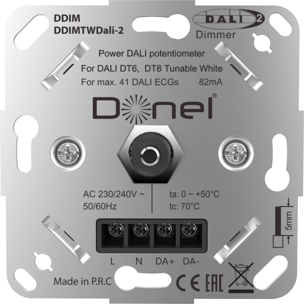 Диммер Donel R98 Metal Dali роторный Латунь DDIMTWDali-2-DA650ME — изображение 5