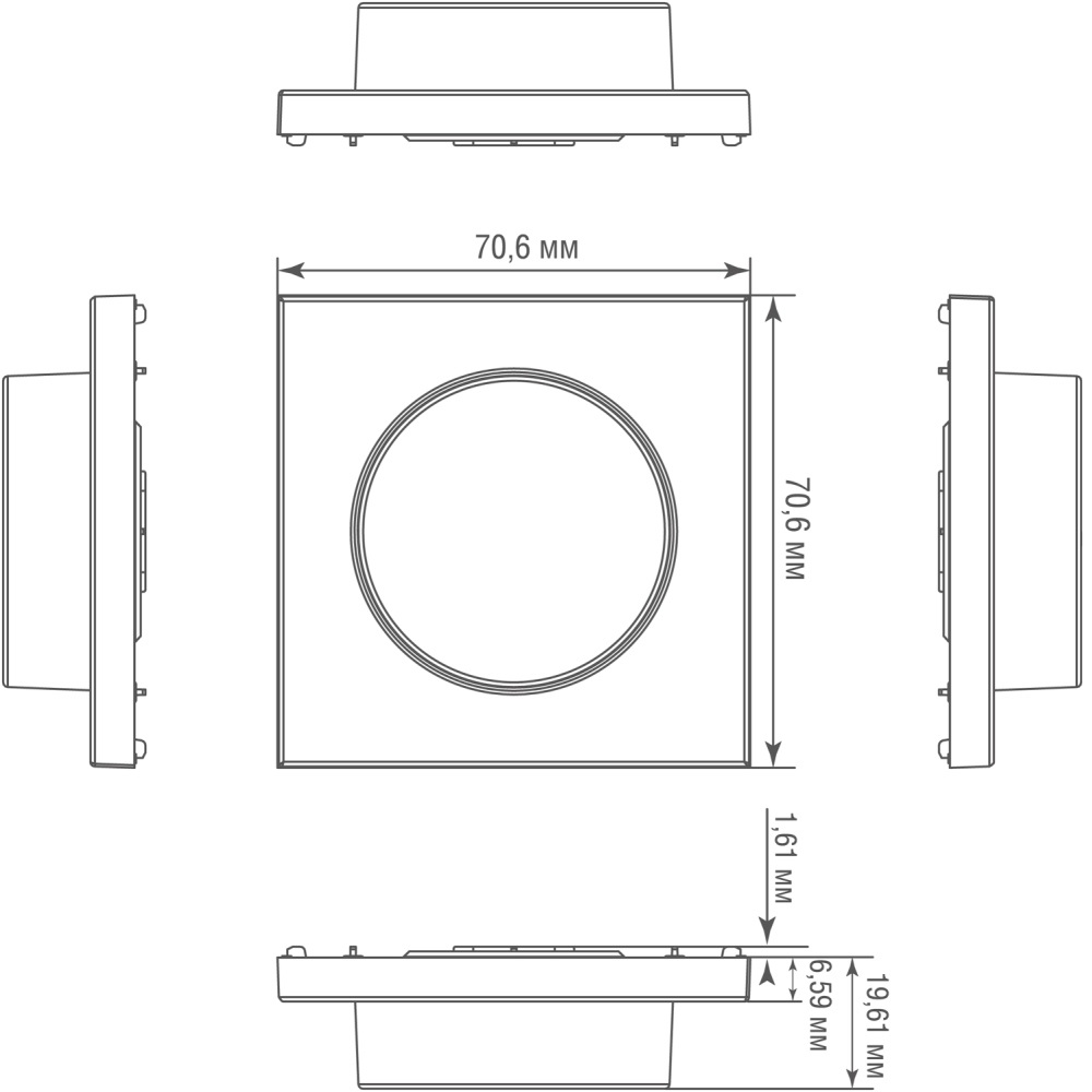 Диммер Donel R98 Metal Dali роторный Латунь DDIMTWDali-2-DA650ME — изображение 6