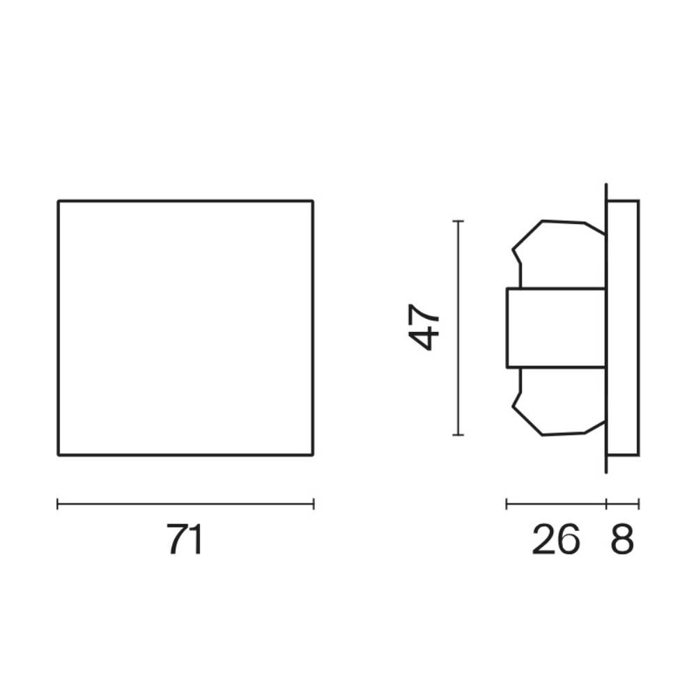 Выключатель одноклавишный встраиваемый проходной Voltum S70 Сталь VLS010305 — изображение 5