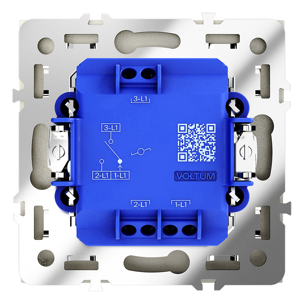 Выключатель одноклавишный встраиваемый проходной Voltum S70 Шелк VLS010304 — изображение 3
