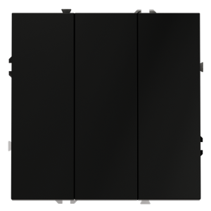 Выключатель трехклавишный встраиваемый Voltum S70 Черный матовый VLS030108