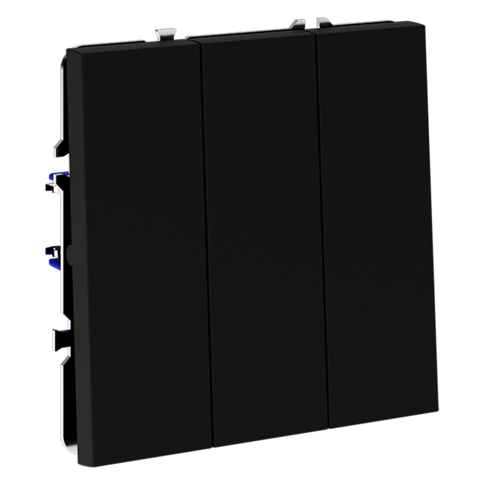 Выключатель трехклавишный встраиваемый Voltum S70 Черный матовый VLS030108 — изображение 2