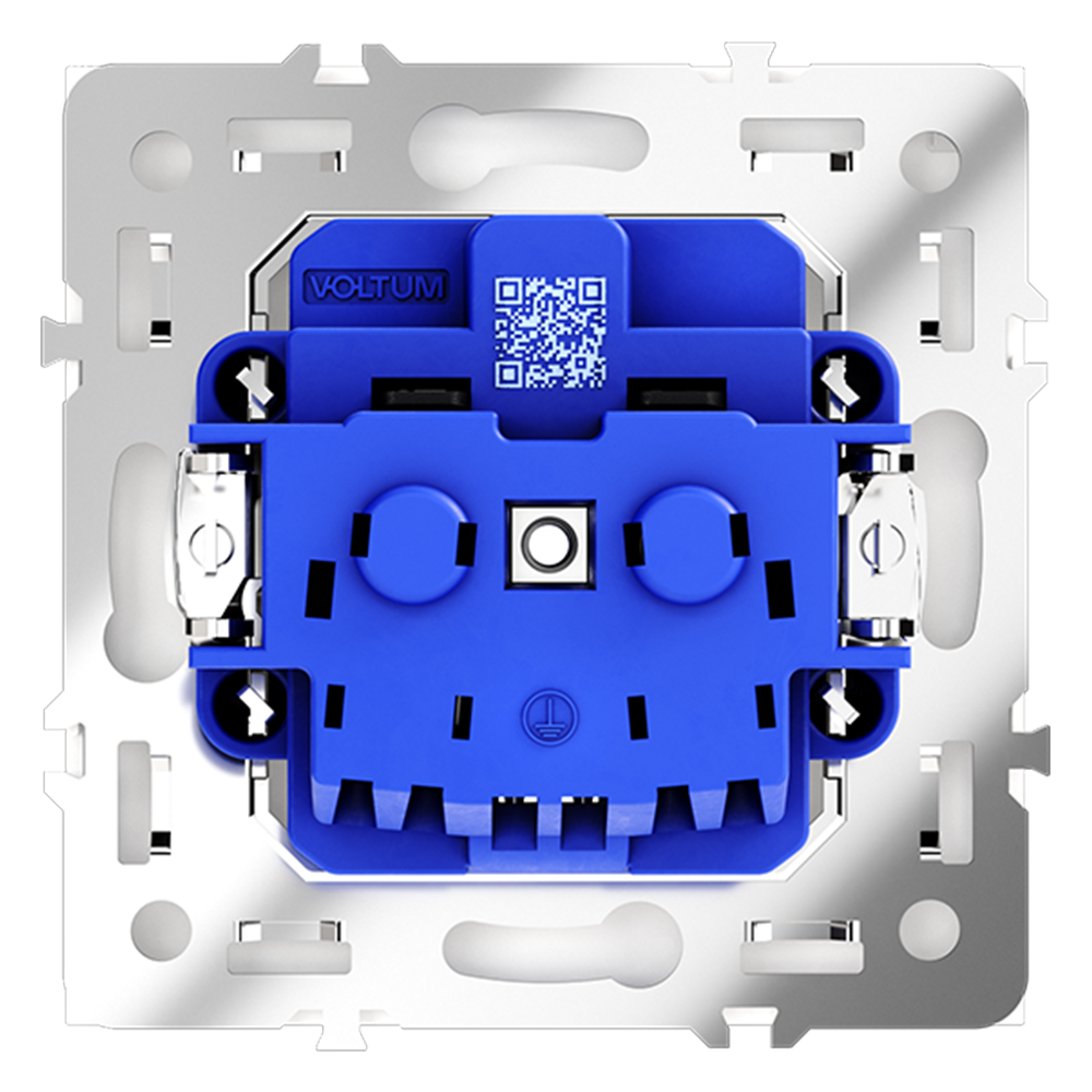 Розетка встраиваемая Voltum S70 с заземлением и шторками Кашемир VLS040203 — изображение 3