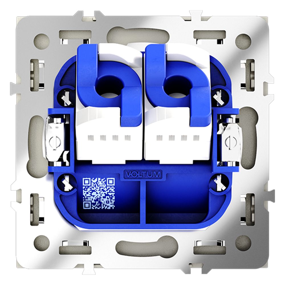 Розетка встраиваемая двойная Ethernet Voltum S70 RJ45+RJ45 Cat.6 Сталь VLS060205 — изображение 3