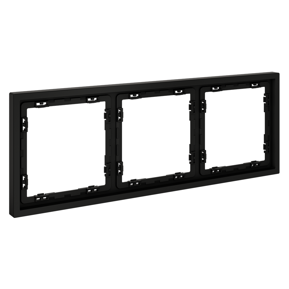 Рамка пластиковая Voltum S70 на 3 поста Черный матовый VLS100308 — изображение 2