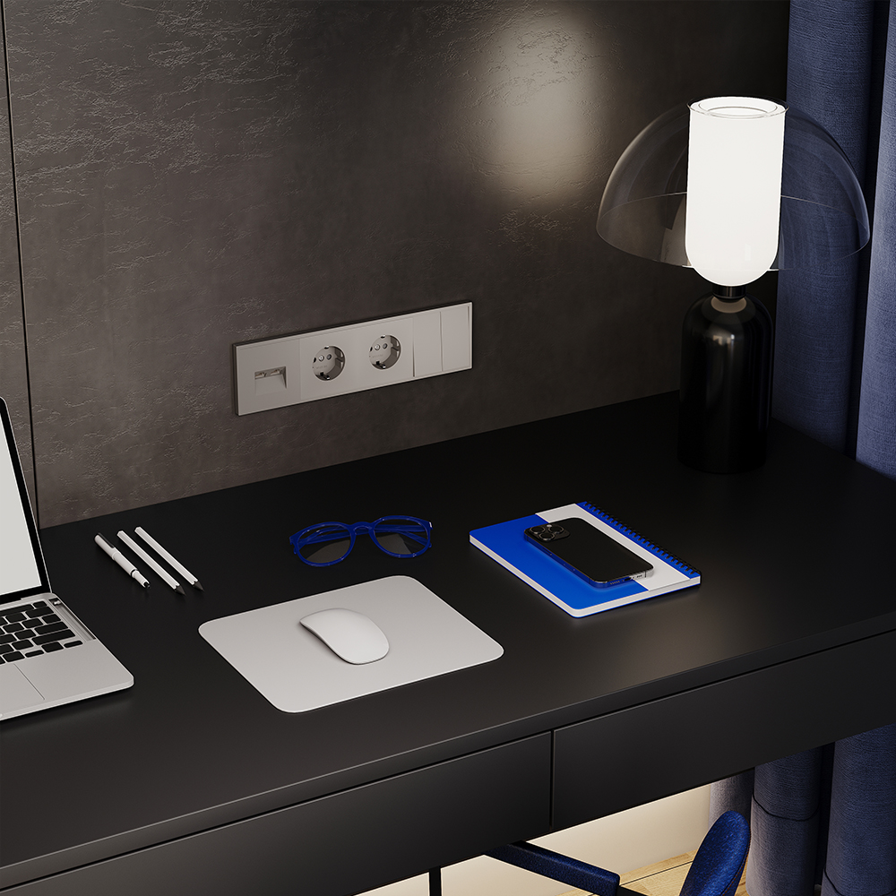 Рамка пластиковая Voltum S70 на 4 поста Кашемир глянцевый VLS100403 — изображение 3