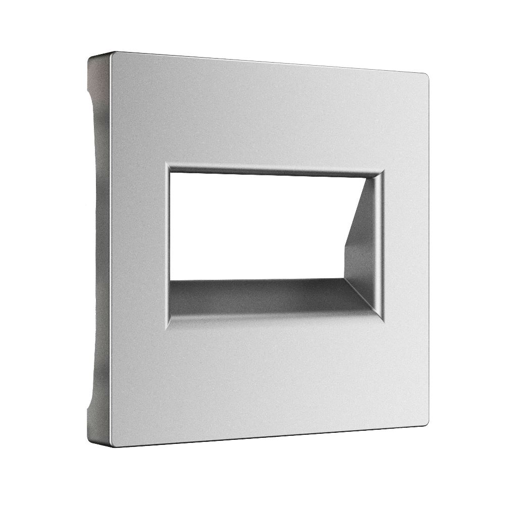 Накладка для двойной розетки Еthernet Werkel RJ-45 Серебряный матовый W1191165